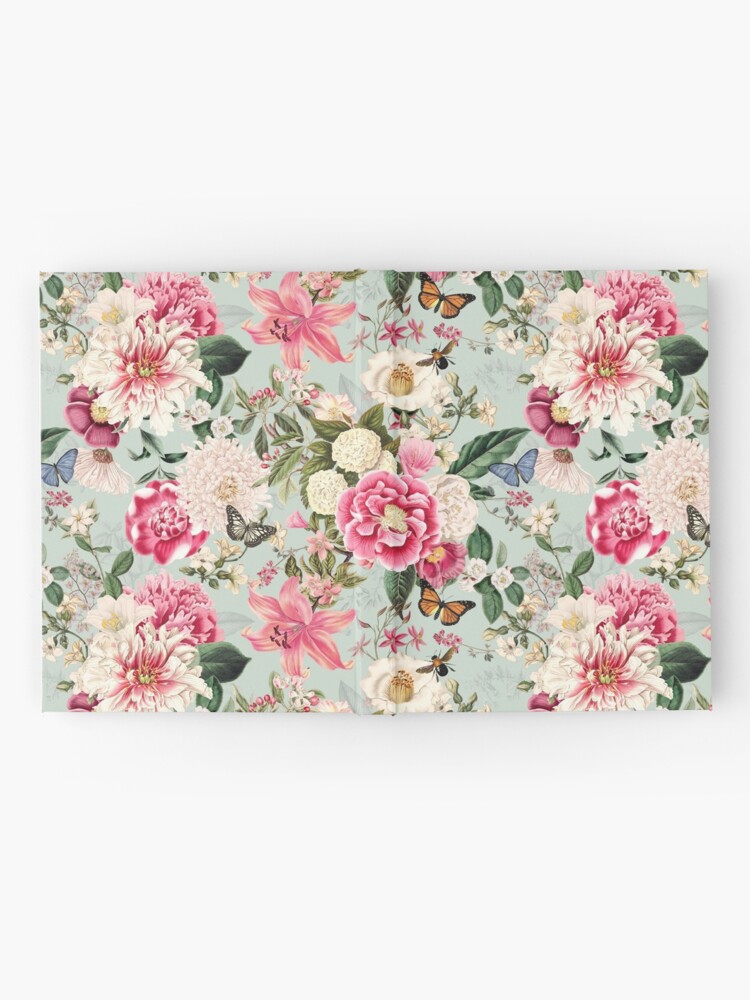 Botanic pink green fuchsia romantic roses flowers Wrapping Paper by Pink  Water