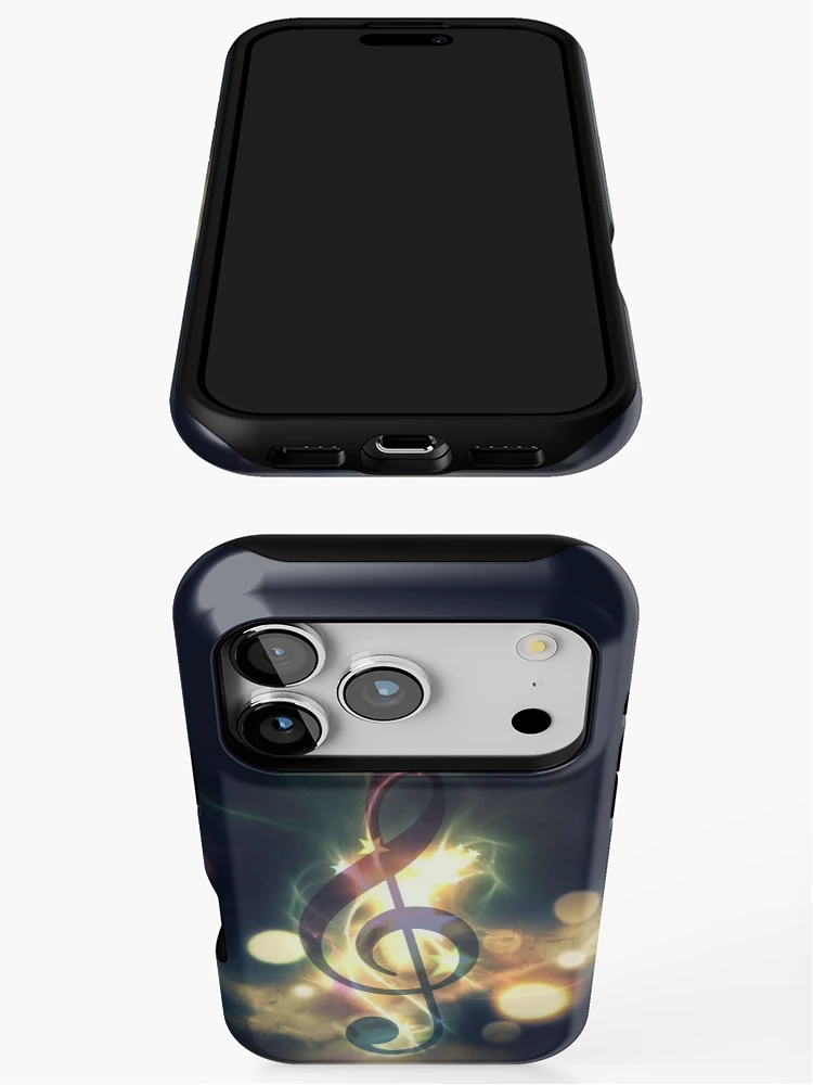 Thumbnail 3 of 4, iPhone Case, Musical Note on Fire designed and sold by ReesDesigns.