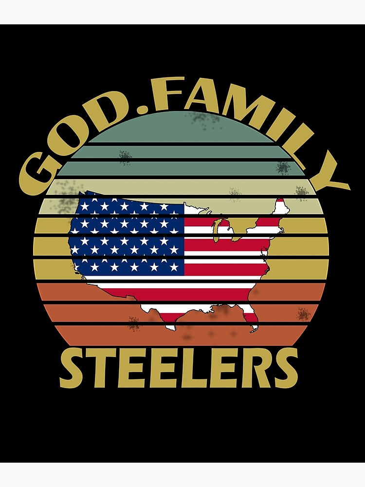 God Family Steelers Pro Us Flag Father's Day Dad Gift ' Greeting Card for  Sale by mountkar