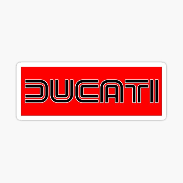 Retro Vintage Ducati Motorcycle Sticker