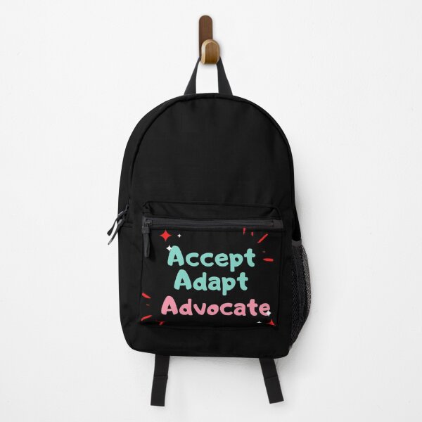 Item preview, blue and pink Accept Adapt Advocate inspirational quotes. designed and sold by wodra.