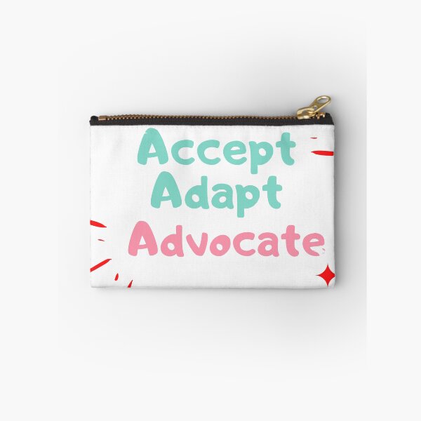 Item preview,  blue and pink Accept Adapt Advocate inspirational quotes. designed and sold by wodra.
