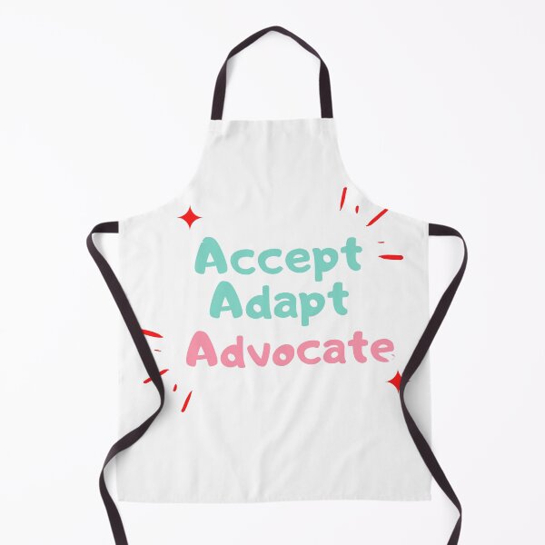 Item preview, blue and pink Accept Adapt Advocate inspirational quotes. designed and sold by wodra.