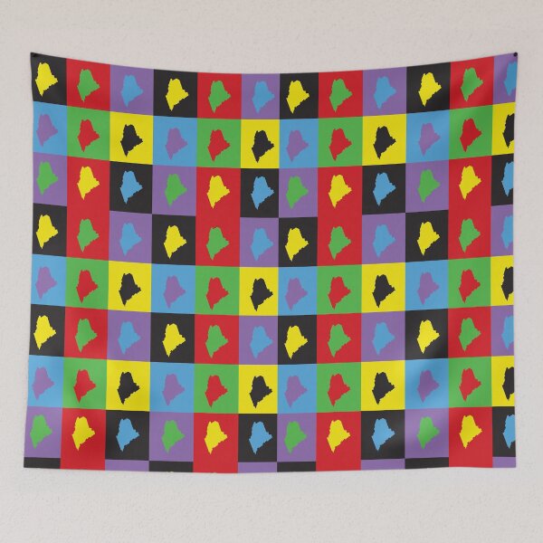 Item preview, Maine US State Pop Art Pattern designed and sold by ValeriesGallery.