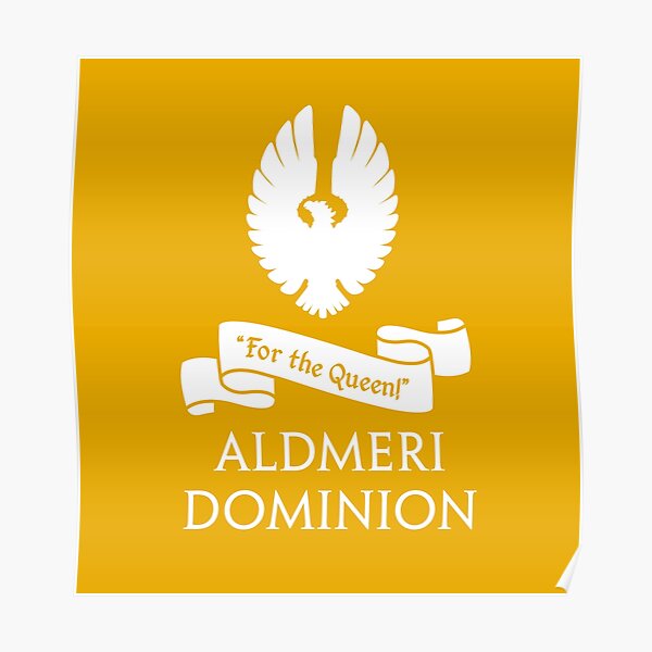 Aldmeri Dominion Banner Poster By Illusupply Redbubble   Poster,504x498,f8f8f8 Pad,600x600,f8f8f8 