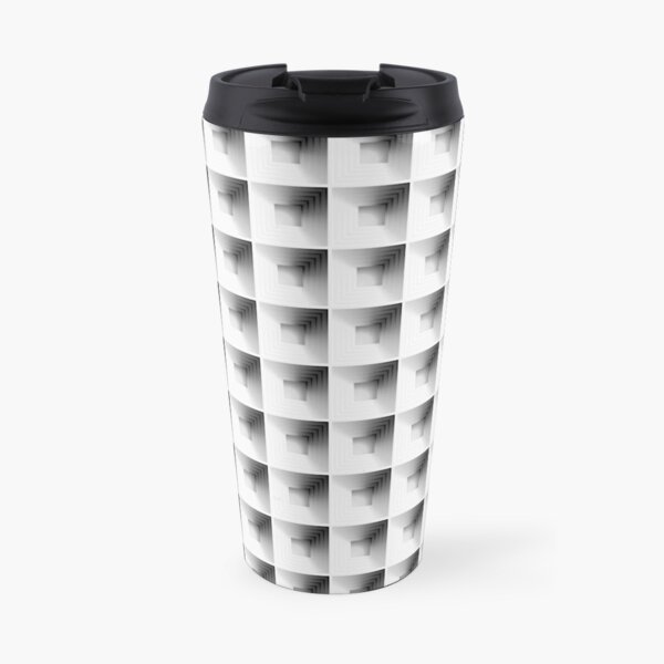 Kassettenmuster in Grau Travel Mug