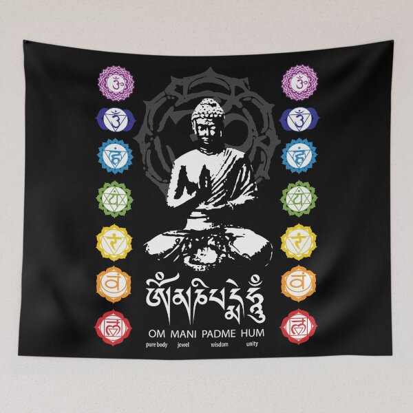 Item preview, Buddha, Chakras, Om Mani Padme Hum mantra  designed and sold by marcosty.