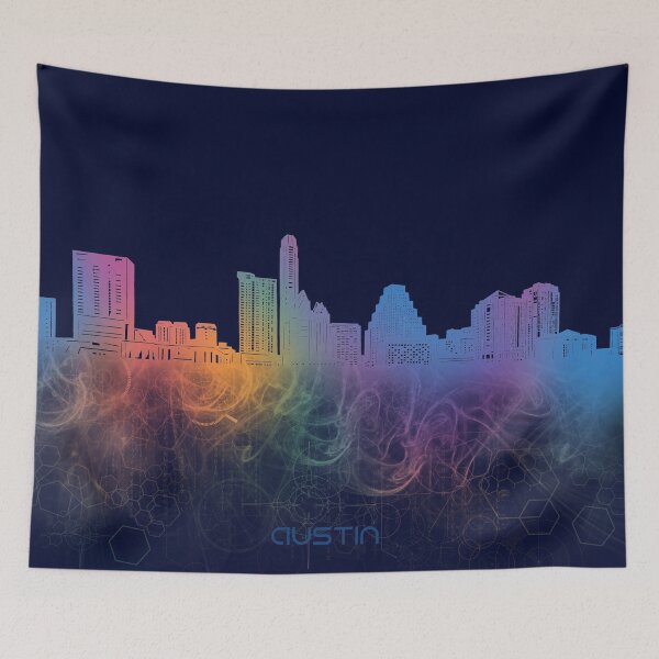 Item preview, austin skyline cyber designed and sold by BekimART2.
