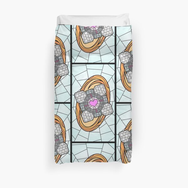 Portal Stained Glass (Orange) Duvet Cover