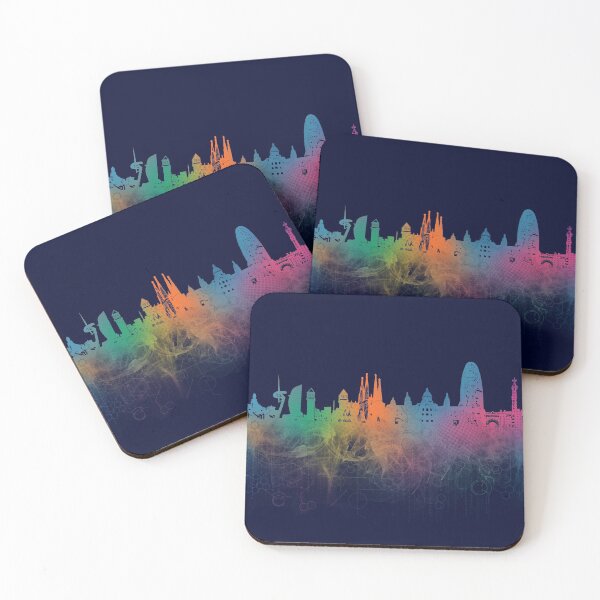Item preview, barcelona skyline cyber designed and sold by BekimART2.