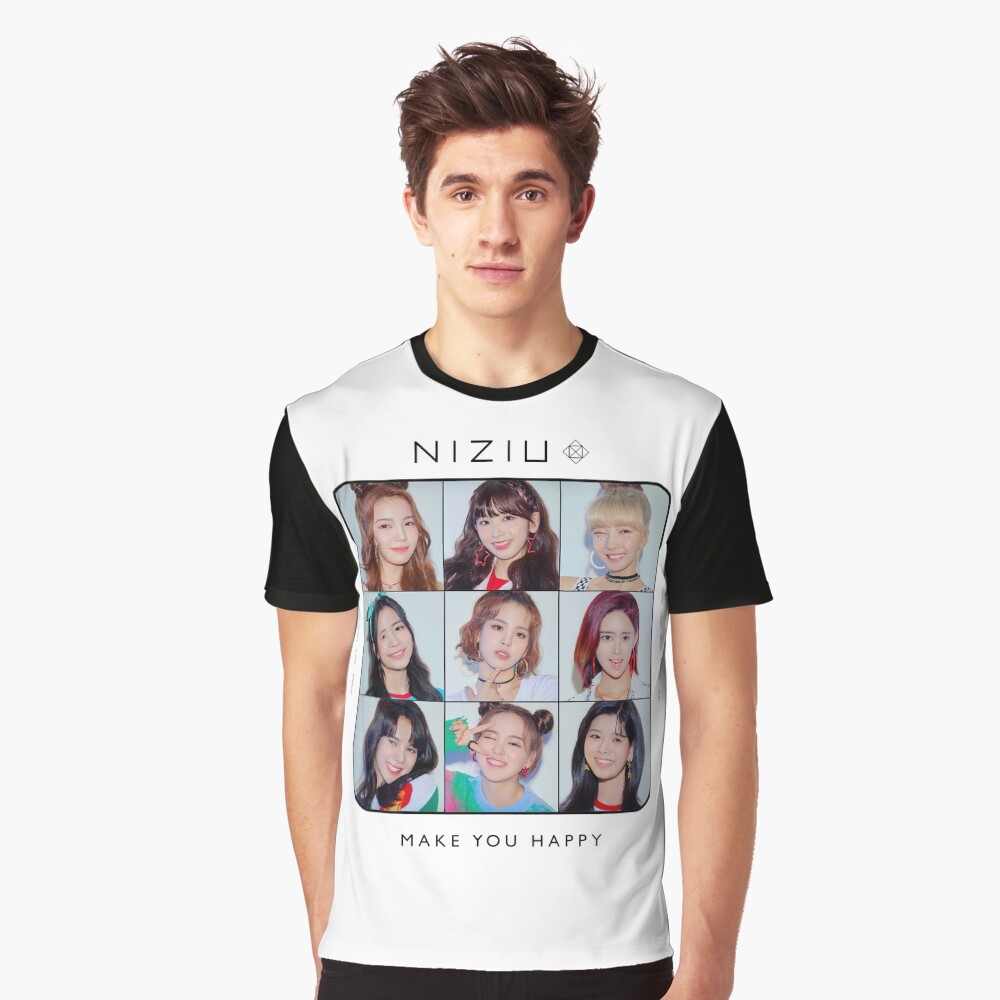 NiziU 公式Tシャツ Mサイズ 新品/Make you happy 衣類 NiziU Tシャツ ホワイト Lサイズ 「Make you Happy