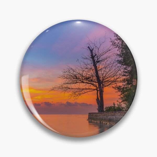 Item preview, Pink Purple and Blue Summer Sunset Bay View designed and sold by CheraeLynn.