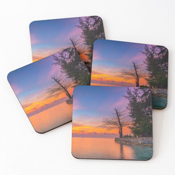 Item preview, Pink Purple and Blue Summer Sunset Bay View designed and sold by CheraeLynn.