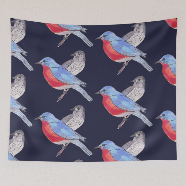 Item preview, Eastern Bluebird wild bird art designed and sold by TheWaterBirds.
