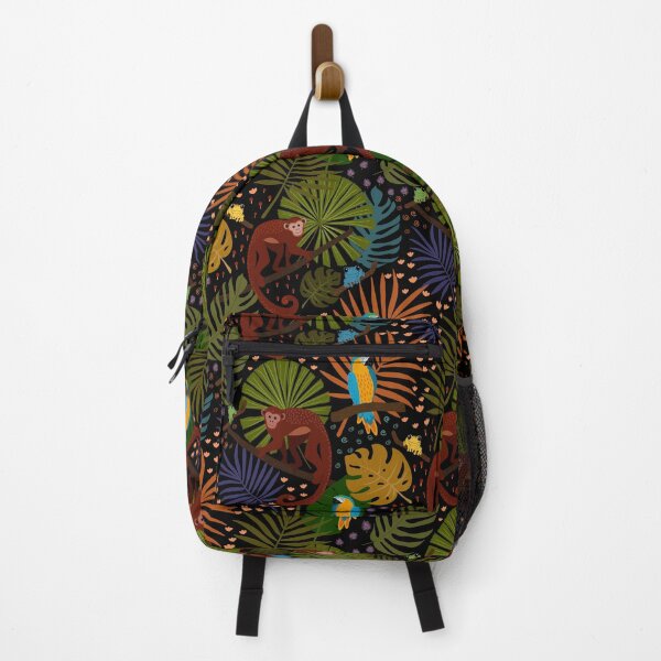 Item preview, Fun Jungle Pattern With Monkeys, Macaws And Cute Dart Frogs designed and sold by Gabriela Simon.