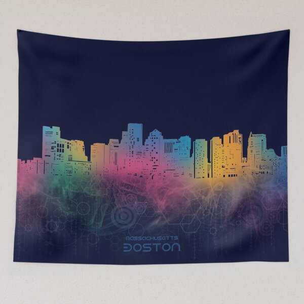 Item preview, boston skyline cyber designed and sold by BekimART2.