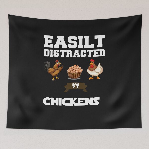 Item preview, Easily distracted by chickens designed and sold by akirsaid.