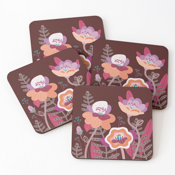 Item preview, Pink orange and purple wild flowers designed and sold by DCamille.