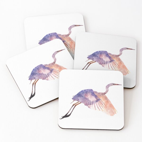 Item preview, Pink Heron Realistic Watercolor Print Graphic designed and sold by DSArtGoods.