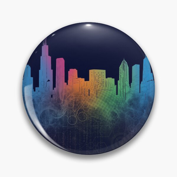 Item preview, chicago skyline cyber designed and sold by BekimART2.