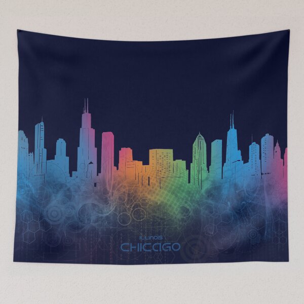 Item preview, chicago skyline cyber designed and sold by BekimART2.