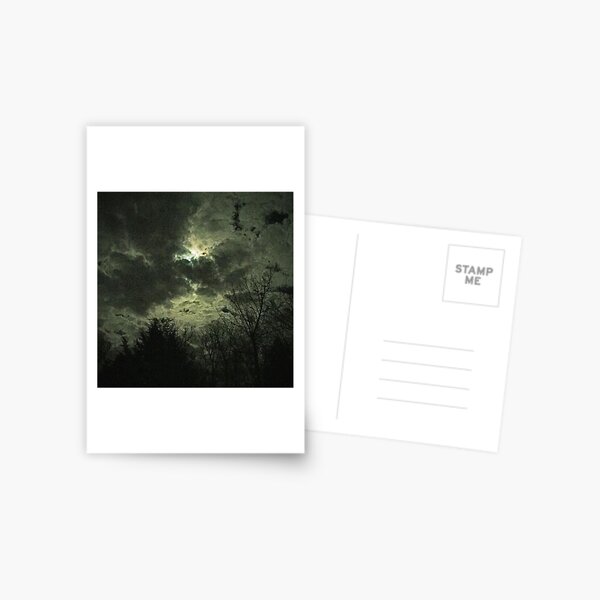 Olde Time-y Moonlit Clouds Postcard