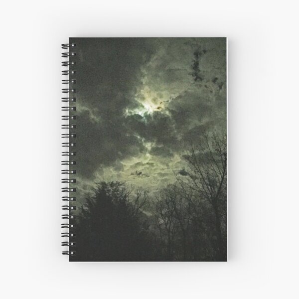 Olde Time-y Moonlit Clouds Spiral Notebook