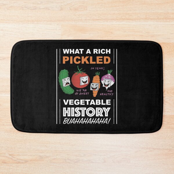 Item preview, Too much sugar added rich pickled vegetable history black background  designed and sold by Redinsart.