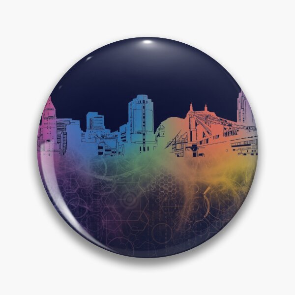 Item preview, cincinnati skyline cyber designed and sold by BekimART2.