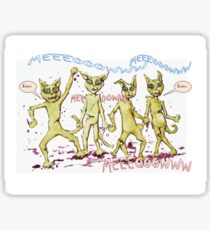 Zombie Cats Sticker