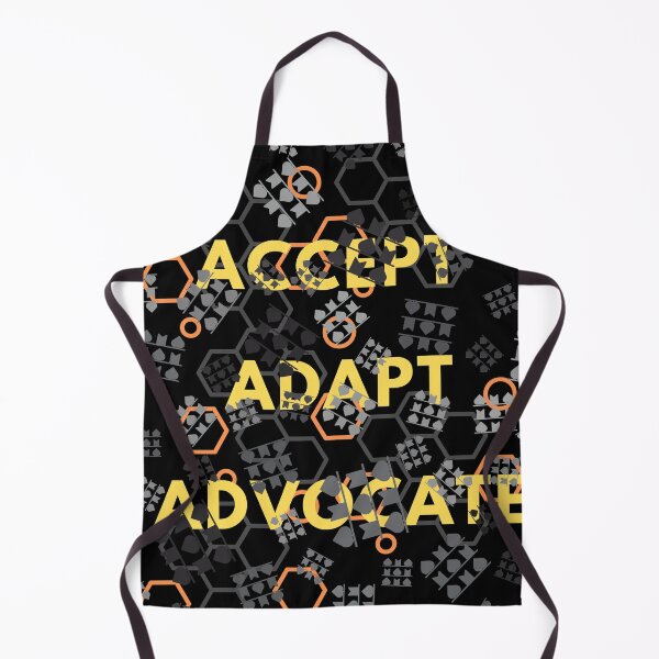 Item preview, Accept Adapt Advocate Black Shapes Pattern designed and sold by wodra.