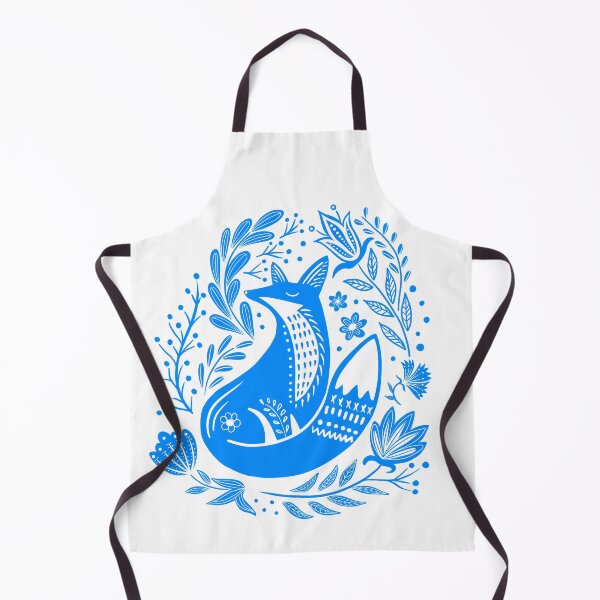 Item preview, Fox and flowers - folklore inspired designed and sold by Print N Stuff by Cristina Stancu.
