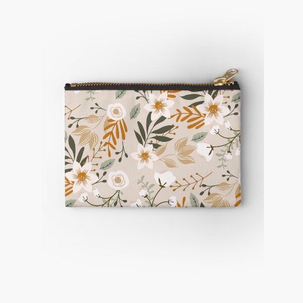 Item preview, Floral pattern on beige  designed and sold by AllPrintsAndArt.