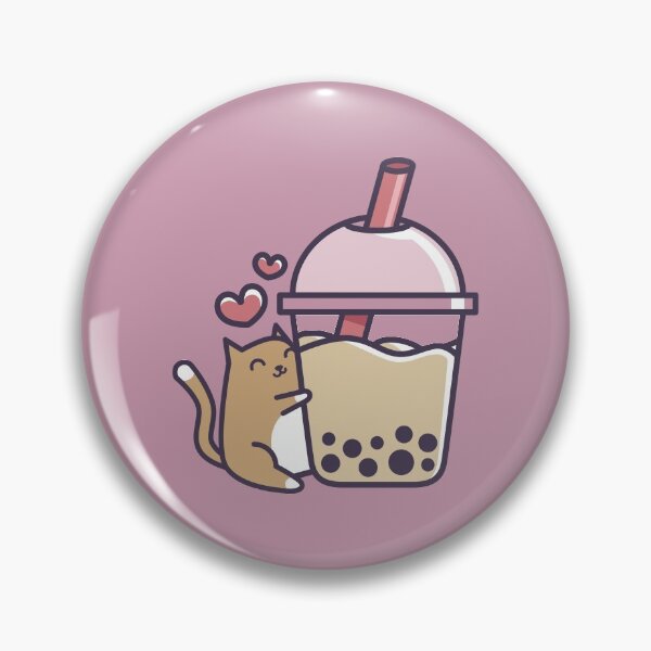 Item preview, Bubble Tea - Cute Kawaii Cat Hugging Boba Drink designed and sold by BobaTeaMe.