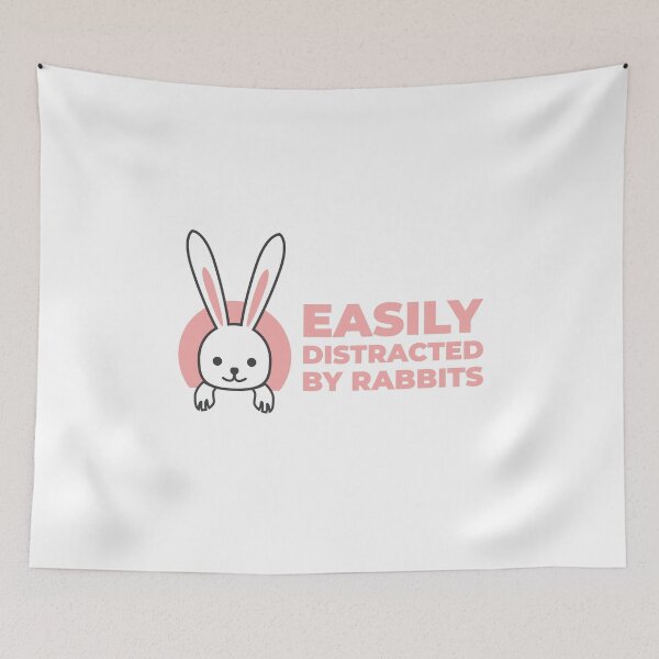 Item preview, Easily Distracted By Rabbits designed and sold by GoldenDov.