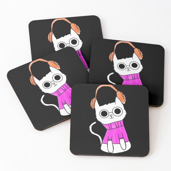Item preview, Cute cat listen to  music  designed and sold by karimaK-71.