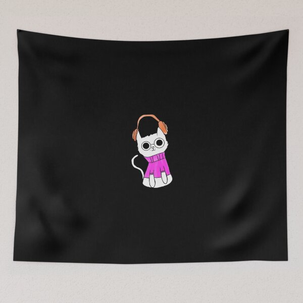 Item preview, Cute cat listen to  music  designed and sold by karimaK-71.