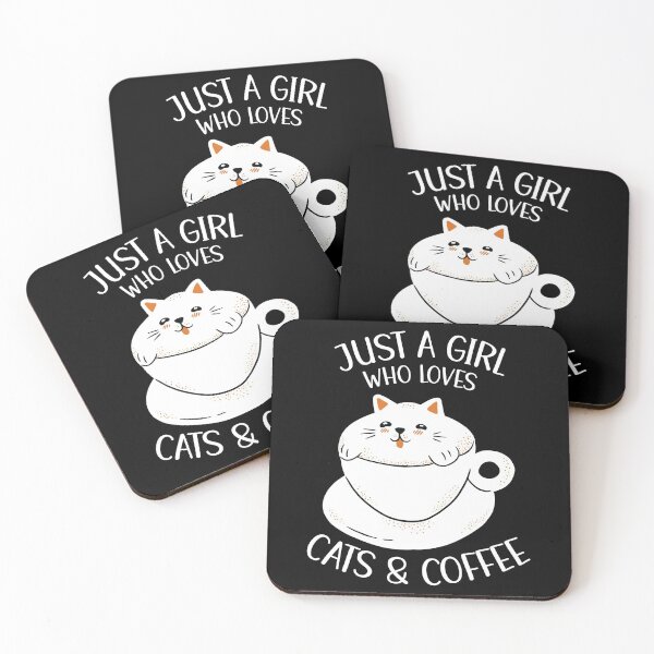 Item preview, Just A Girl Who Loves Cats And Coffee designed and sold by OnepixArt.