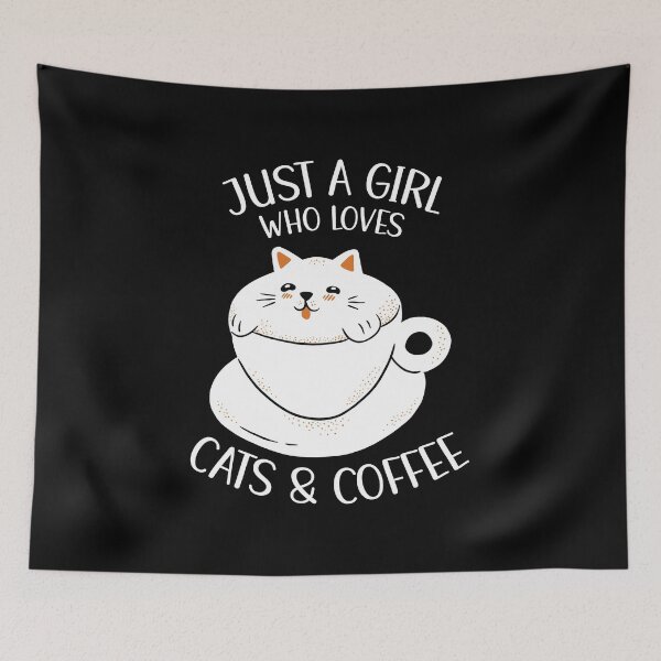 Item preview, Just A Girl Who Loves Cats And Coffee designed and sold by OnepixArt.