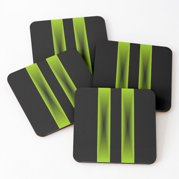 Item preview, Rayas de desvanecimiento de verde a negro con fondo negro designed and sold by DistantOverture.