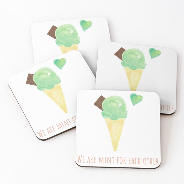 Item preview, we are mint for each other - Cute chocolate chip mint ice cream cone designed and sold by Irelene.