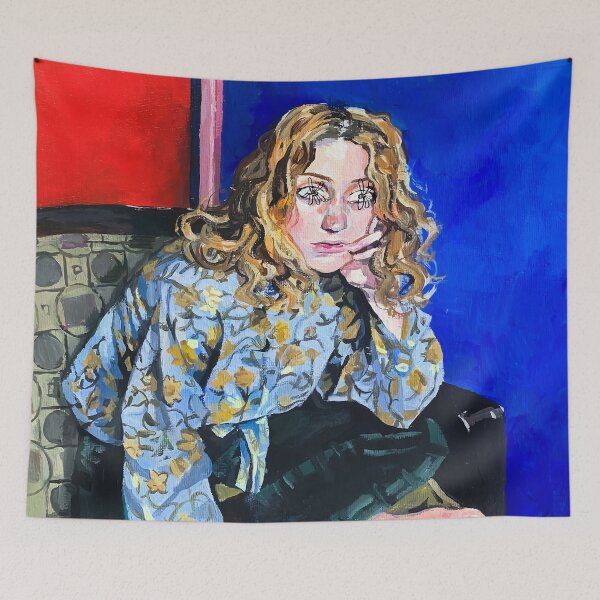 Item preview, Scribbled Eyes- Acrylic Portrait designed and sold by wedew3.