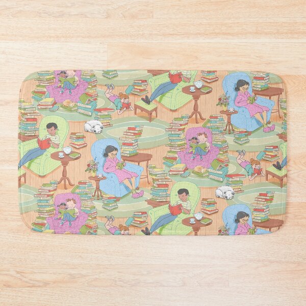 Item preview, Cozy Reading with Kids, Granny, Dog, Cat and Books designed and sold by vinpauld.