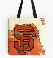 San Francisco Giants Map Tote Bag