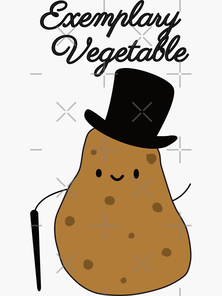 Exemplary Vegetable Potato Top Hat | Sticker
