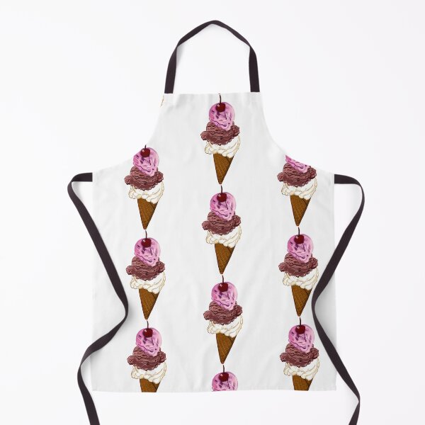 Item preview, Icecream cone - three scoops with cherry on top- let’s scream for ice cream cones with cherry on top designed and sold by Artonmytee.