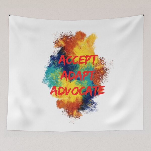 Item preview, Paint Splatter Accept Adapt Advocate Motivation Quotes designed and sold by wodra.