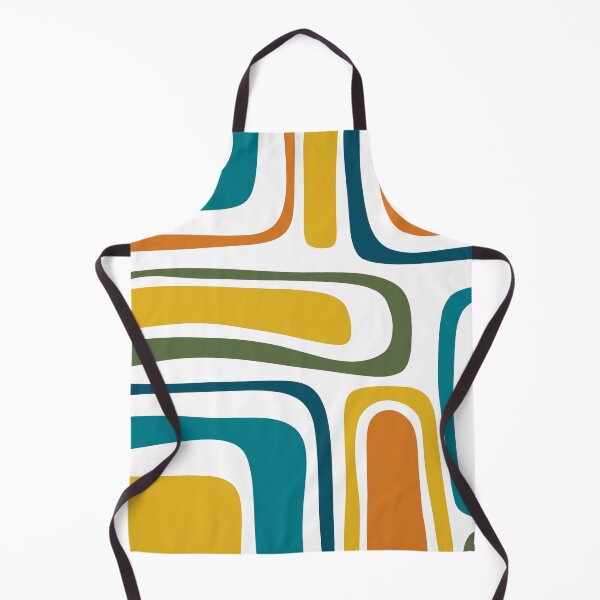 Item preview, Palm Springs Retro Midcentury Modern Abstract Pattern in Moroccan Teal, Mustard, Orange, Olive and White designed and sold by kierkegaard.