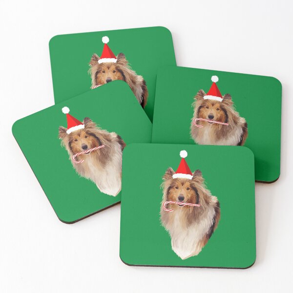 Item preview, Christmas Santa Candy Cane Collie designed and sold by Deborah Camp.