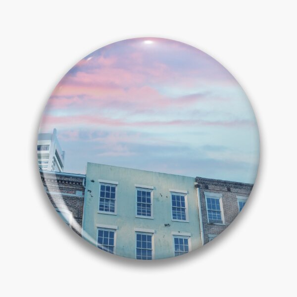 Item preview, Pink Purple and Blue Summer Sunset Buildings View designed and sold by CheraeLynn.